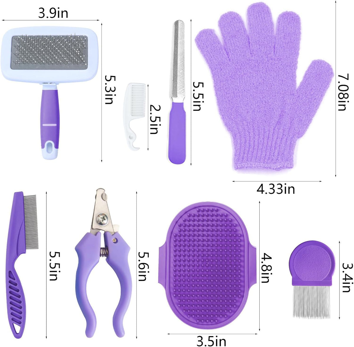 VCZONE rabbit grooming set premium steel pet nail clipper and file for claw maintenance.