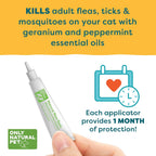 Three months supply tubes of Only Natural Pet EasyDefense flea remedy for felines