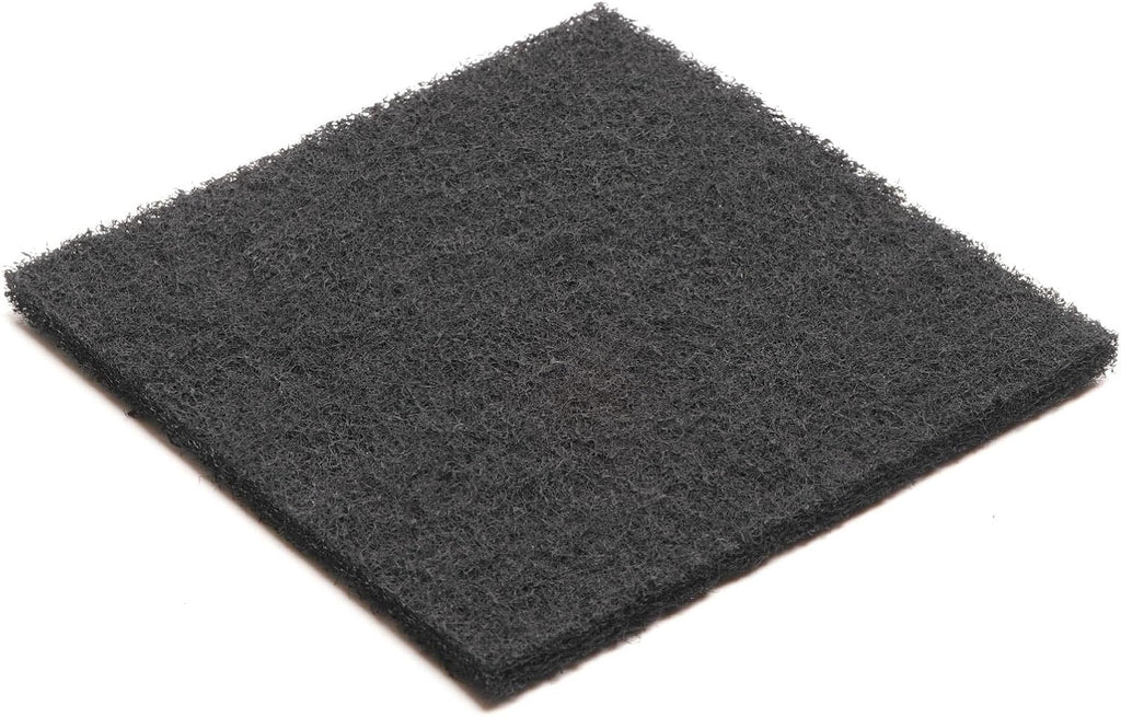 Thick black activated carbon replacement pads for air purifiers and cat litter boxes.