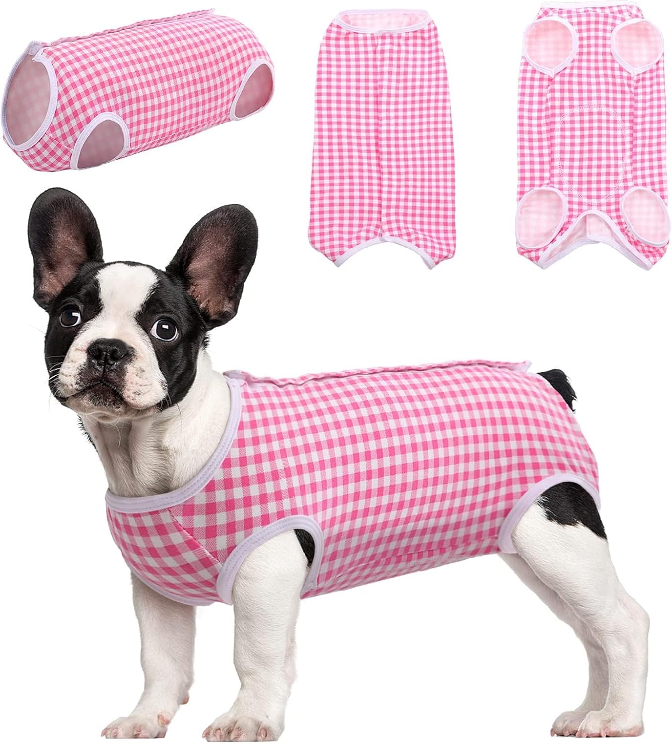Kuoser imported medical-grade dog garment emphasizing comfortable alternative to traditional plastic cones.