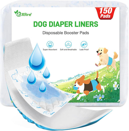 Disposable booster pads packed in a bundle showing the soft outer fabric material