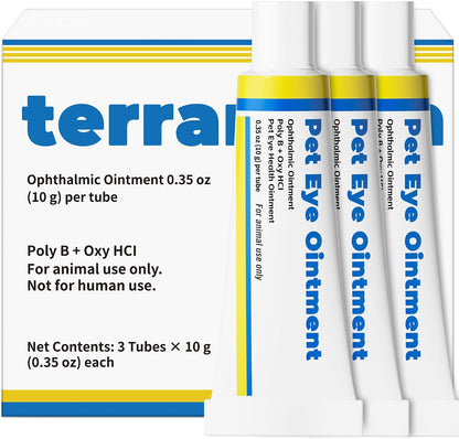 VivaElixir Pet Eye Health Ointment front view packaging for animal eye care.