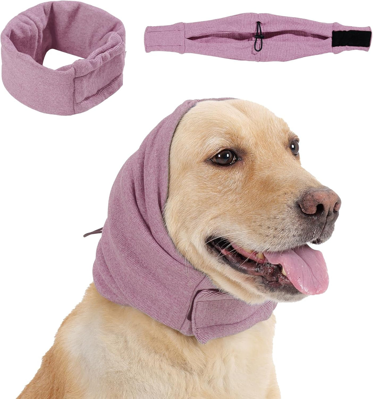 Dog Calming Hoodie, No Shake Ear Wraps for Dogs, Adjustable Dog Ear Muffs for Noise Protection, Ear Wrap Head Cover for Head Warp Anxiety Relief, Hematoma, Grooming and Force Drying - Image 15