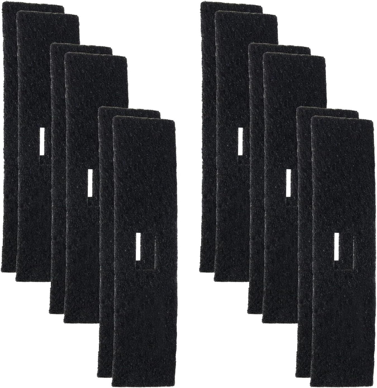 PUREBURG activated carbon filter twelve pack front view showing charcoal media
