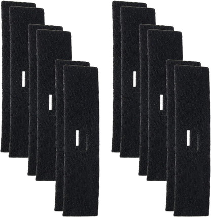 PUREBURG activated carbon filter twelve pack front view showing charcoal media