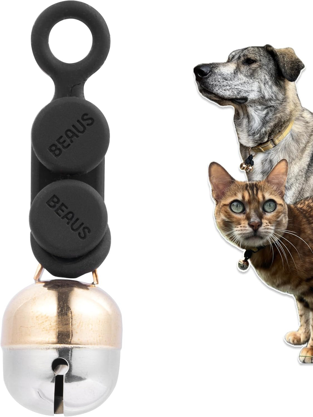 Small copper pet tracker bell for active pets