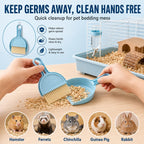 Thymart small sweeping brush snapping into the light blue dustpan for space saving storage