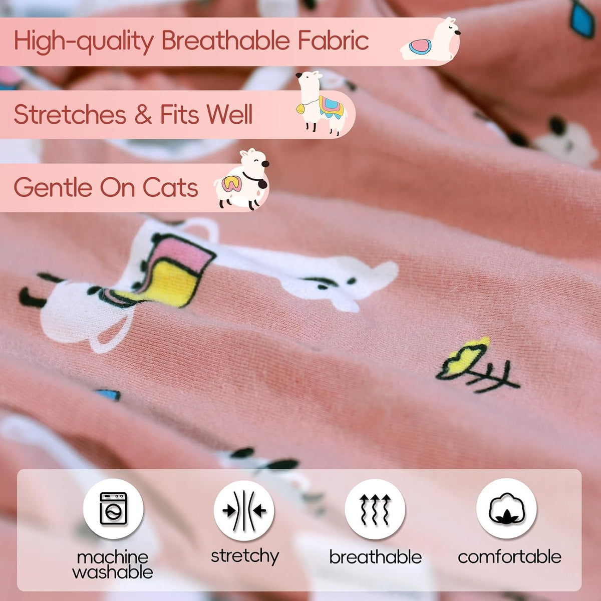 Purrpurrpets cat sterilization clothes secure adjustable drawstring detail view