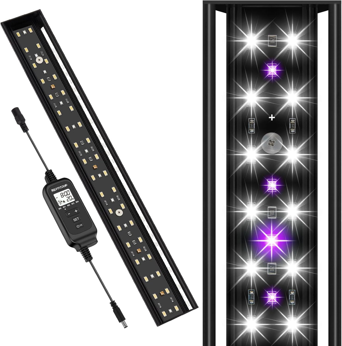 Reptitrip 16-inch LED UVB reptile light front view