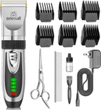 oneisall Dog Clippers Low Noise, 2-Speed Quiet Dog Grooming Kit Rechargeable Cordless Pet Hair Clipper Trimmer Shaver for Small and Large Dogs Cats Animals (Gold) - Image 9