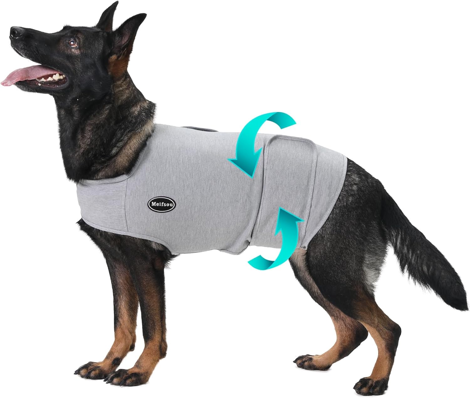 Meifsou Dog Anxiety Vest, Skin-Friendly Thunder Jacket for Dogs, Dog Calming Shirt for Thunder, Fireworks, Vet Visits and Separation - Keep Pet Calm Without Medicine & Training, Anti Anxiety for Dogs - Image 10