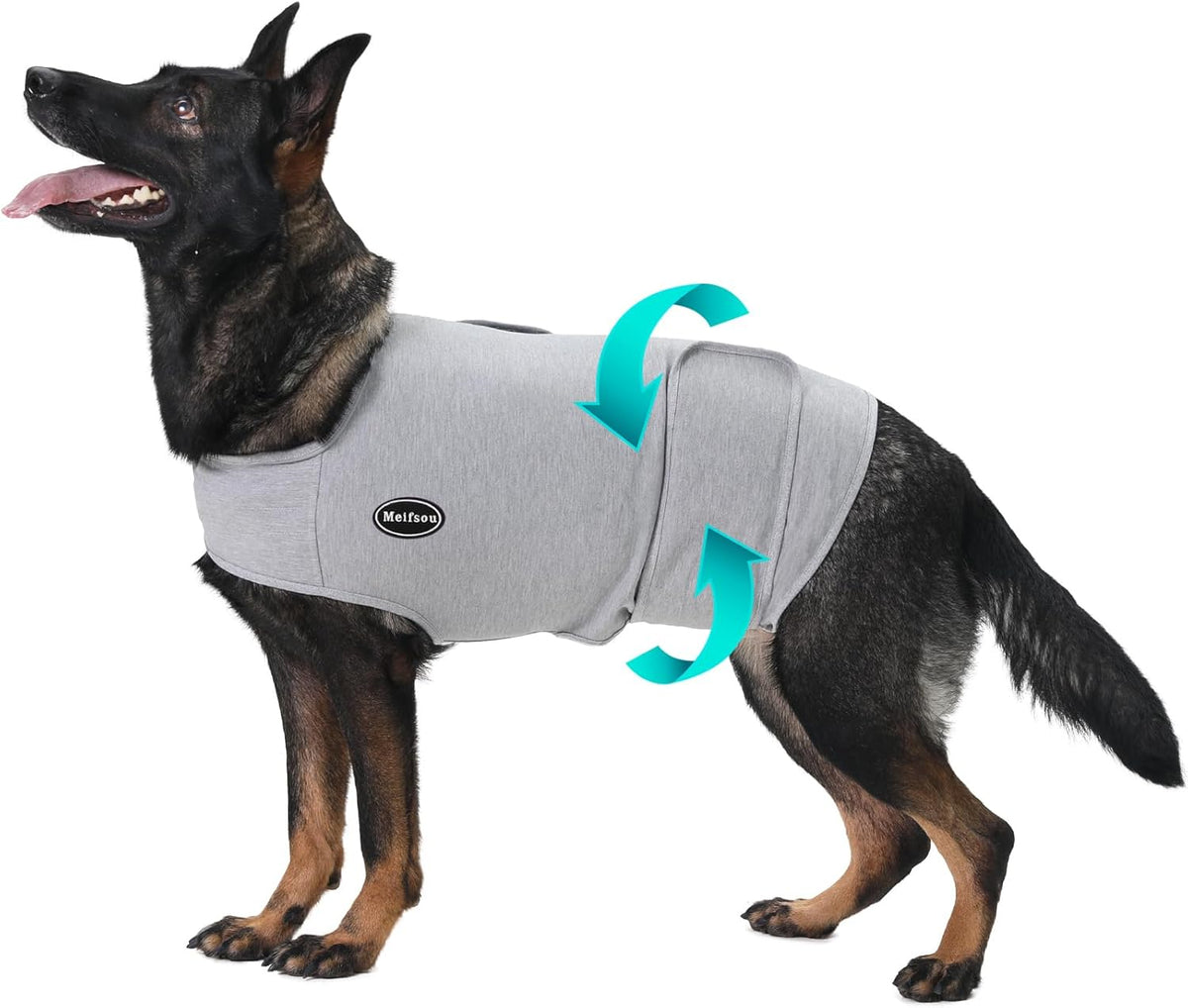 Meifsou Dog Anxiety Vest, Skin-Friendly Thunder Jacket for Dogs, Dog Calming Shirt for Thunder, Fireworks, Vet Visits and Separation - Keep Pet Calm Without Medicine & Training, Anti Anxiety for Dogs - Image 10