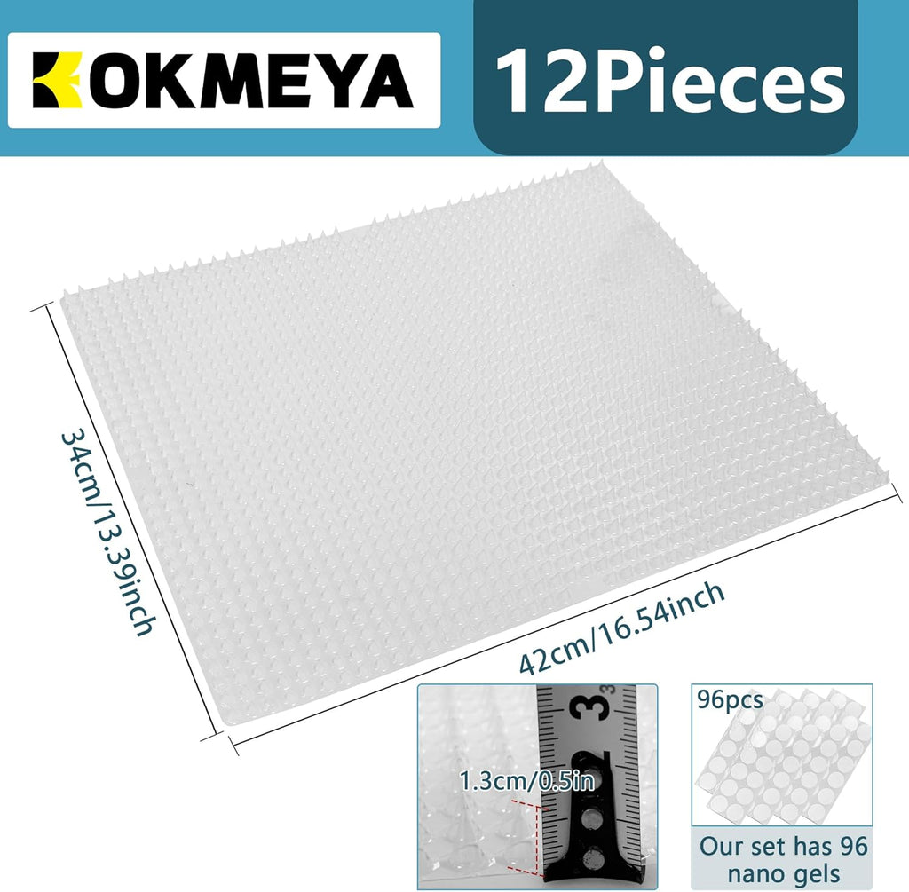 Cat deterrent mat placed on garden soil