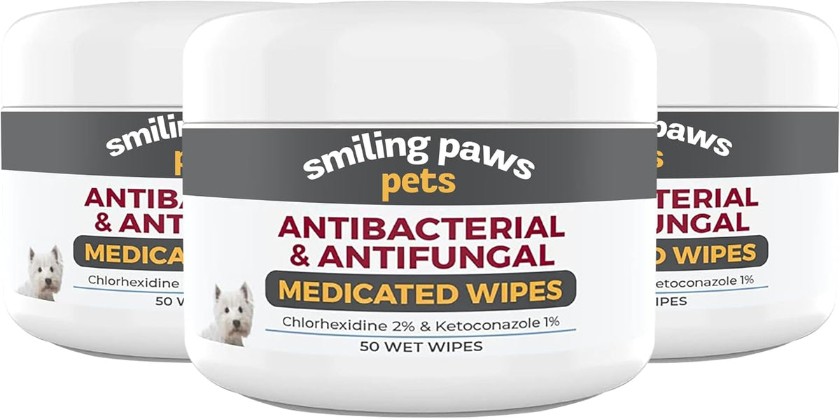 Authentic USA imported Smiling Paws Pets skincare wipes container