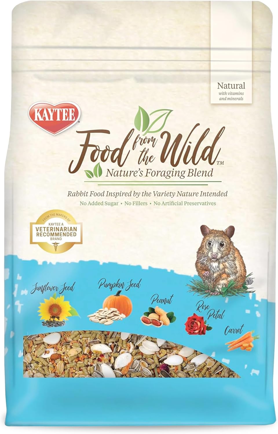 Kaytee Food from The Wild Natural Pet Hamster Food 2 Pound front packaging view