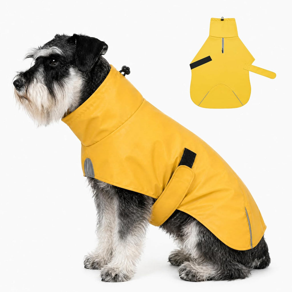 PU Dog Raincoat, Non-Toxic & Odorless Waterproof Vest, Adjustable High Neck and Hook & Loop Belly Closure for Rainy Potty Breaks & Wet Weather Outdoor Walks (Olive Green, Small) - Image 14