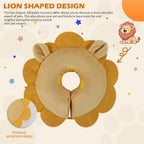 Soft lion themed inflatable collar for hassle-free pet healing
