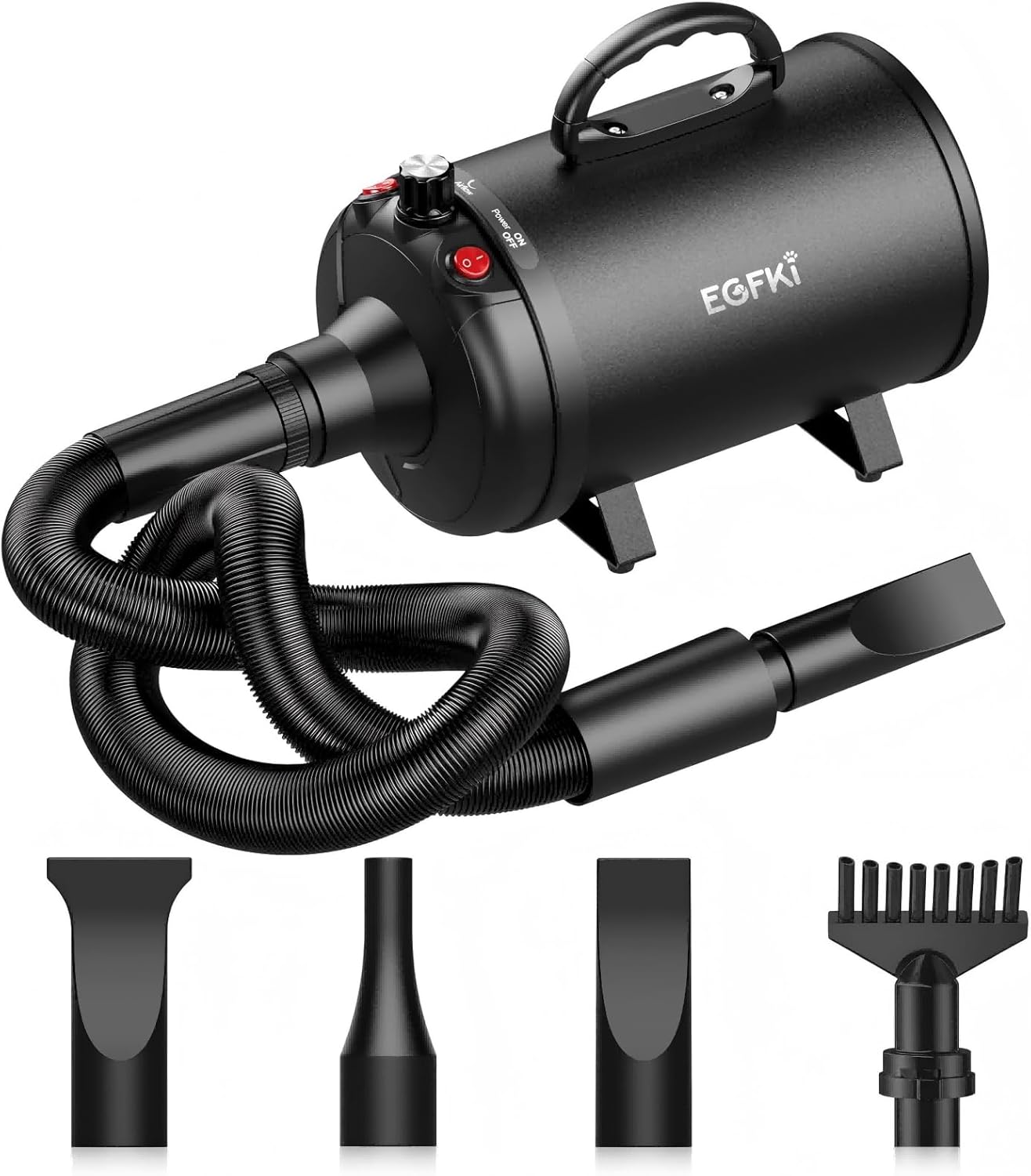 Egfki dog hair dryer high velocity grooming blower front view