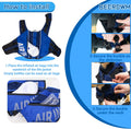 BECROWM pet safety vest top rescue handle and metal leash ring details.
