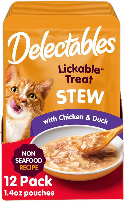 Delectables Non-Seafood Stew Lickable Wet Cat Treats, Variety Pack, 1.4 Ounce (Pack of 12) - Image 12