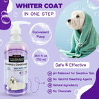 Bright White Grooming Natural Dog Shampoo and Conditioner with Aloe Vera, pH balanced Shampoo for Dogs, Tear-Free, Moisturizing Dog Shampoo for Sensitive Skin - 26.4 Oz - Image 3