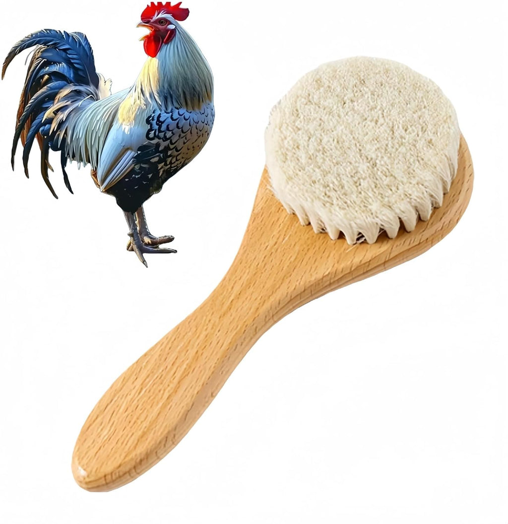 Ghzchuang Chicken Feather Brush front view showing extra soft wool bristles