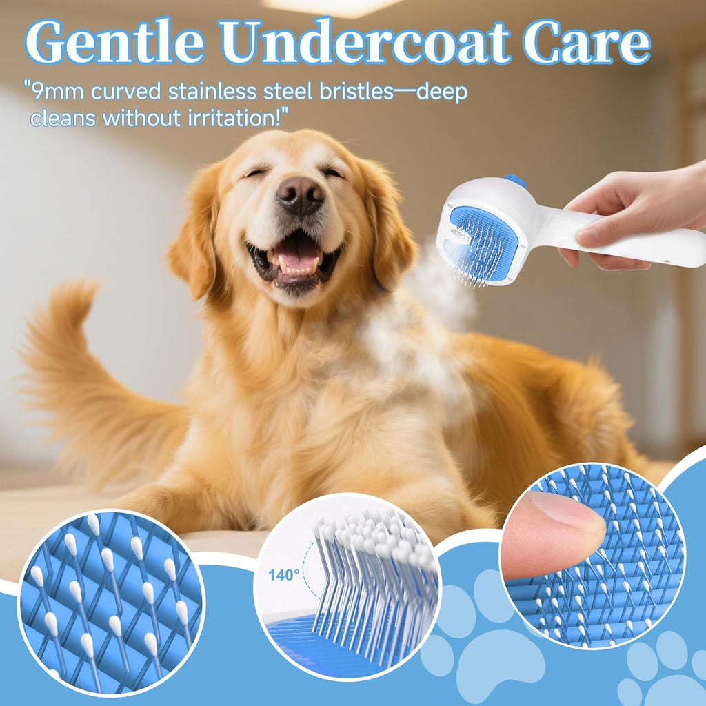 LetsFeed pet deshedding tool close up showing the soft silicone massage teeth.