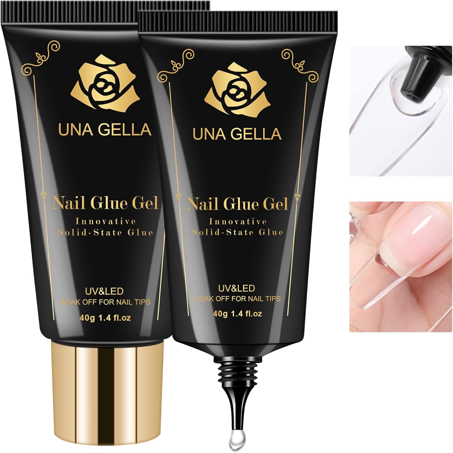 Una Gella Gel Nail Glue 80g kit front packaging