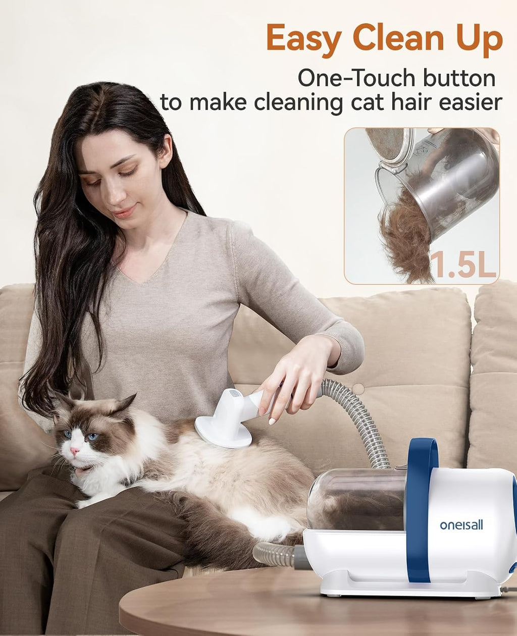 Professional cat grooming kit with cordless clipper accessories