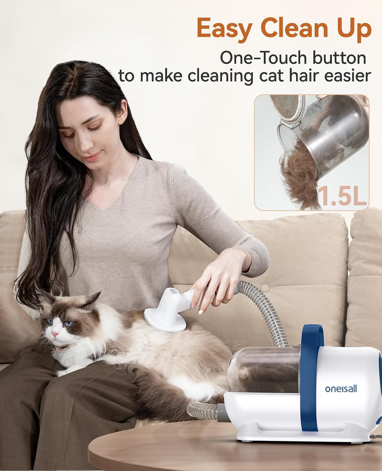Professional cat grooming kit with cordless clipper accessories