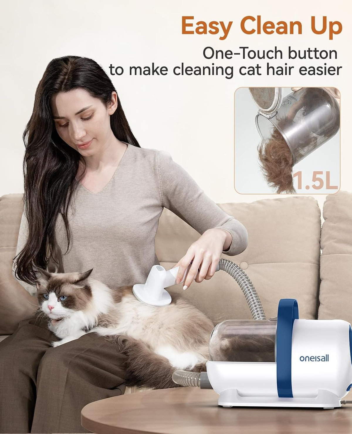 Professional cat grooming kit with cordless clipper accessories