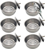 Tfwadmx Bird Feeding Dish Cups Parrot Food Bowl Clamp Holder Coop Cup, 2PCS Bird Cage Water Bowl for Parakeet African Greys Conure Cockatiels Lovebird Budgie Chinchilla - Image 13
