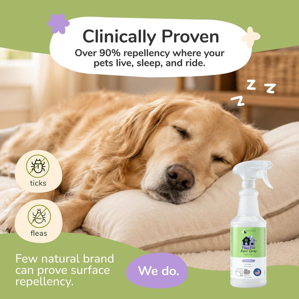 USDA Certified Biobased flea and tick spray for dogs and cats household pest protection.