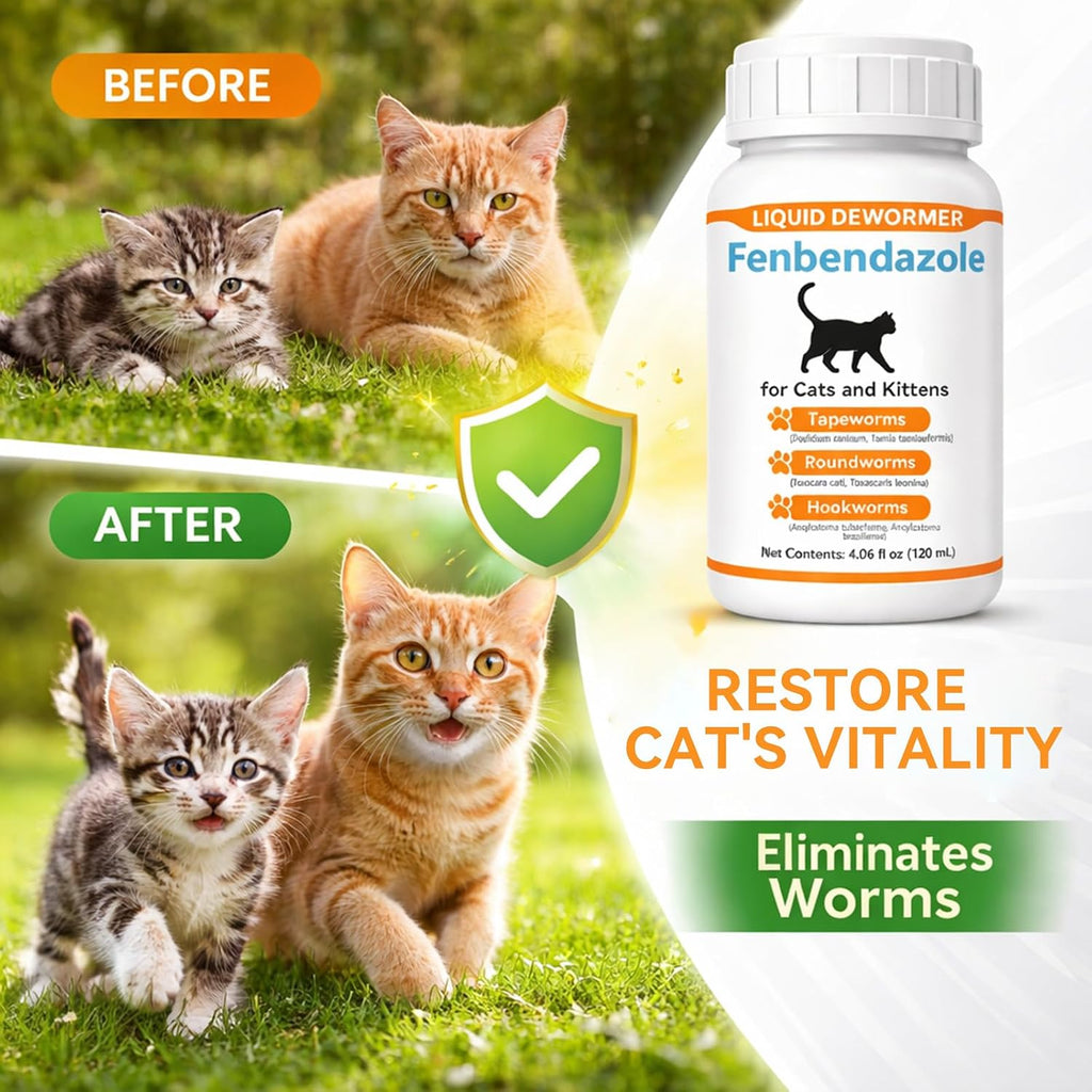 USA imported liquid cat wormer for tapeworms roundworms and hookworms