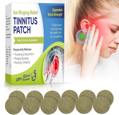 Atrilly Topicy Tinnitus Relief Patches front packaging for ear ringing relief.