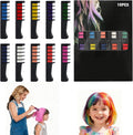 Zankie 10 Colors Festive Fun Hair Chalk Comb set front view