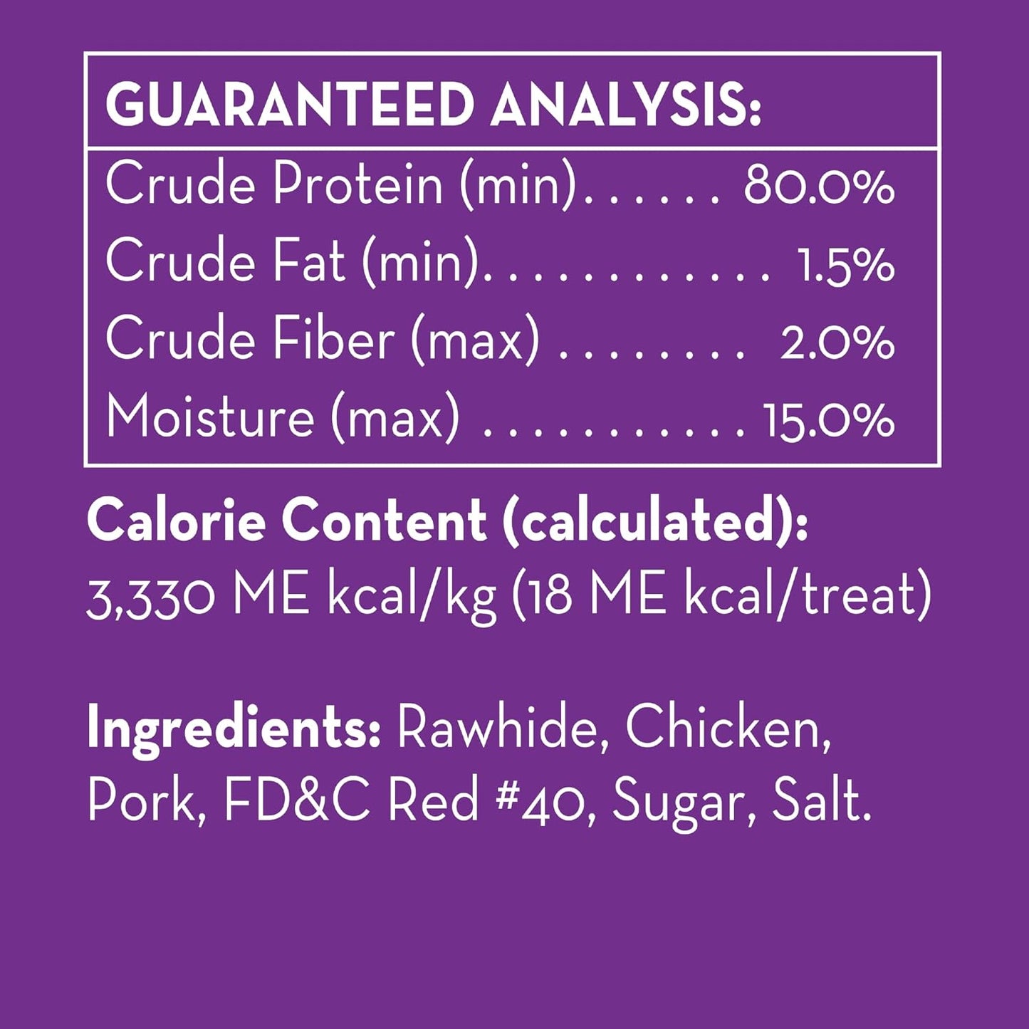 USA imported high protein dog chews for all sizes