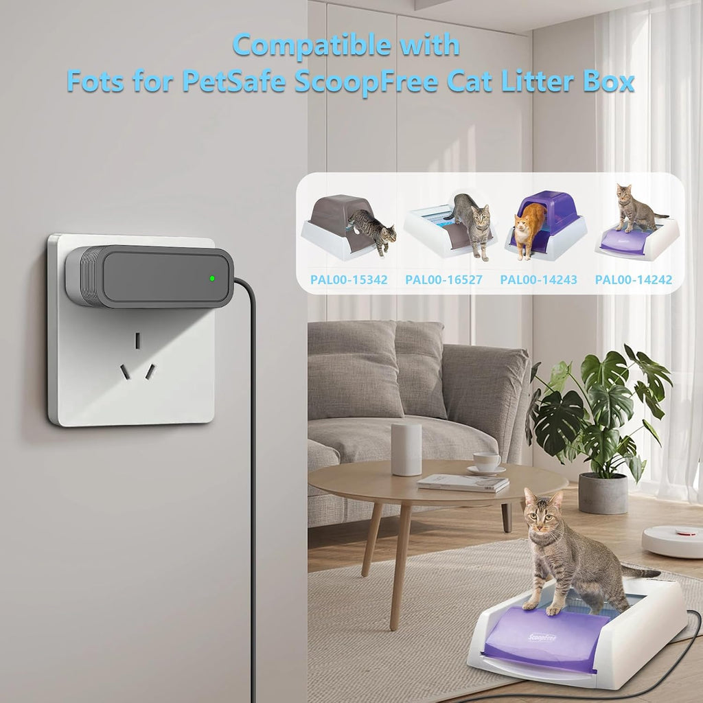 Iokofjoa adapter connected to PetSafe ScoopFree litter box model