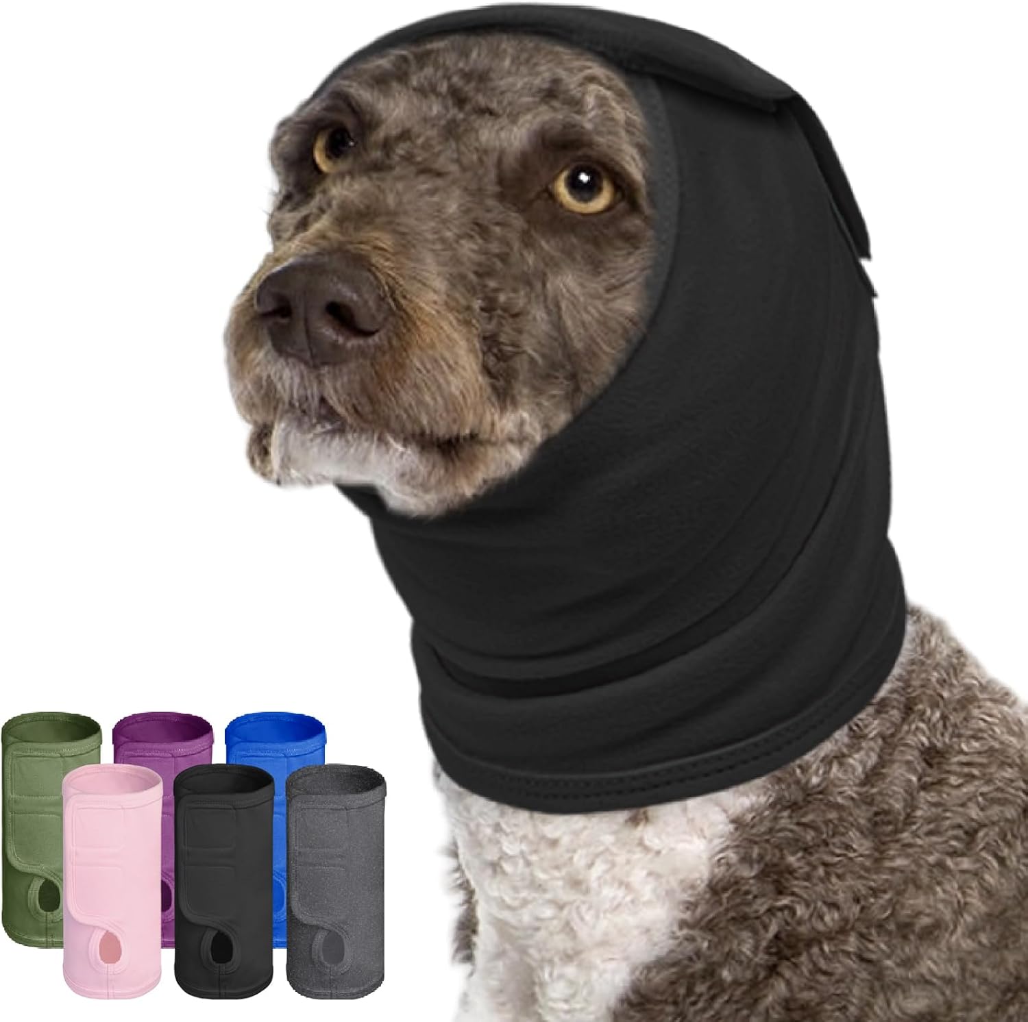 Dog Calming Hoodie, Ear Muffs Noise Protection for Anxiety Relief, No Shake Ear Wraps for Dogs - Grooming, Bath, Blow Drying, Fireworks, Thunderstorms, Hematoma Ear Cover Head Wrap, Blue XL - Image 9