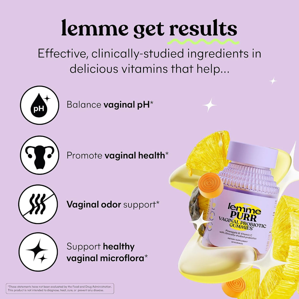 Lemme Purr Vaginal Probiotic Gummies for Women, 30-Day Supply - Image 2