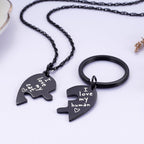 Close up of the matching friendship jewelry set for pet lovers.