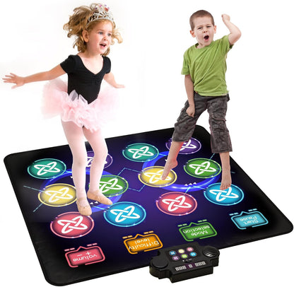 Gleamkid kids dance mat top view with LED lights