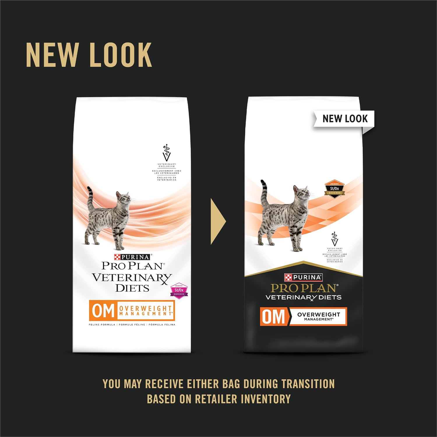 Pro Plan Vet Diets OM Feline Weight Loss dry kibble bag for adult cats