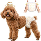 Disposable Dog Diapers Female, S, 10PCS | 360 degrees Leak-Proof Full Wrap, Stretchy Waist, Highly Absorbent, For Dogs in Heat - Image 9