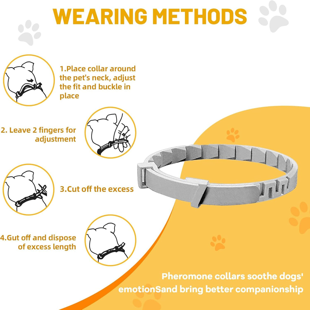 Four pack packaging of Die-matic dog collars showcasing the individual foil seals.