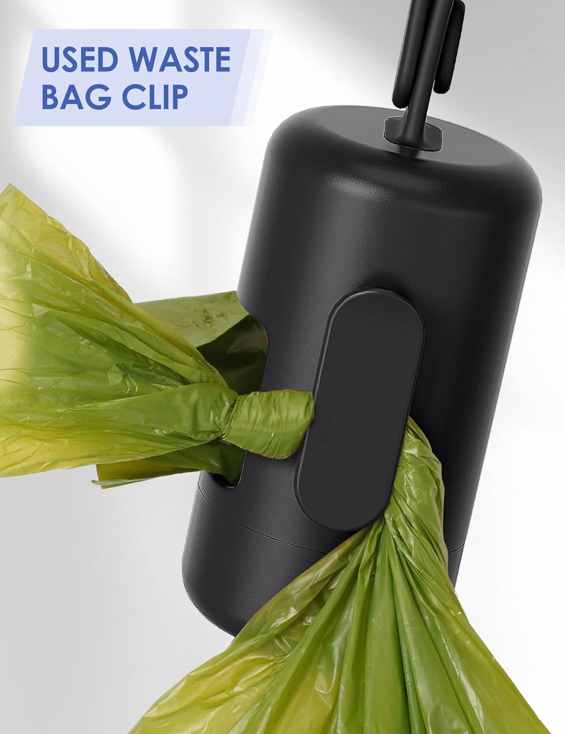 Gobeigo doggy bag holder with flexible silicone strap close up.
