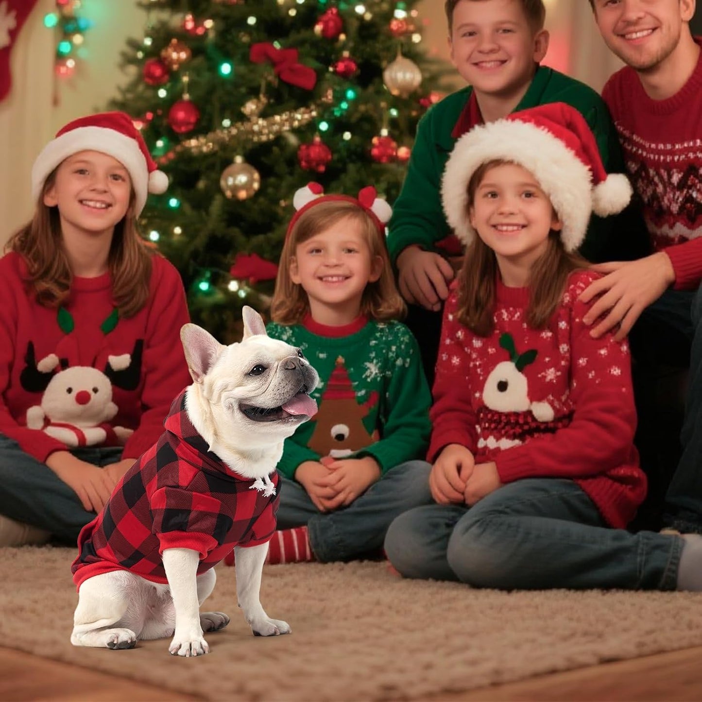 Durable machine washable small pet cold weather outfit back angle perspective