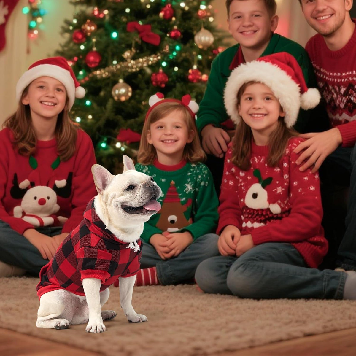 Durable machine washable small pet cold weather outfit back angle perspective