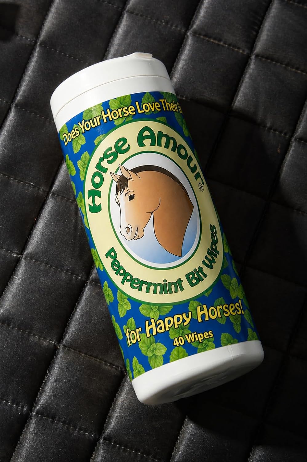 Horse Amour bit wipes container showing 40 count label