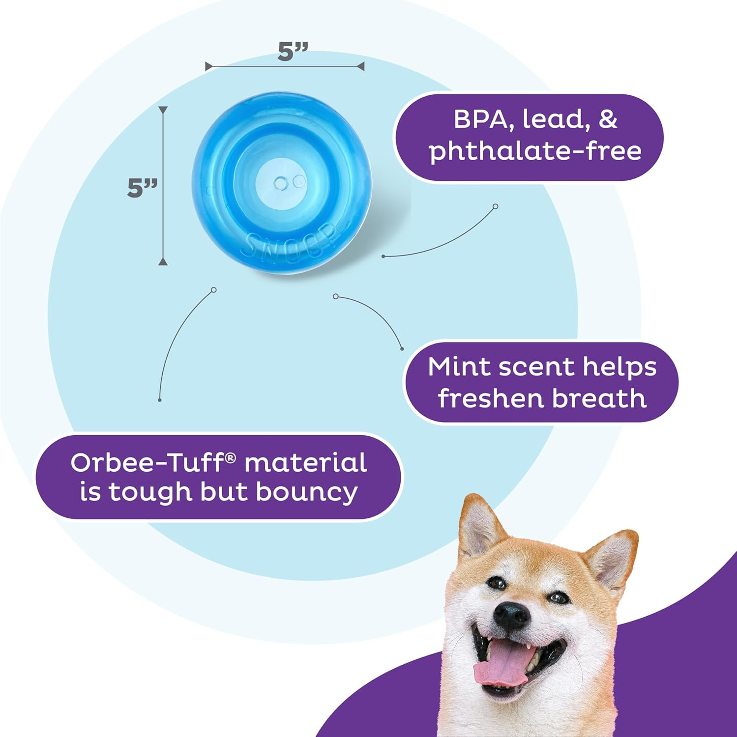 Dog playing with Outward Hound treat dispensing ball